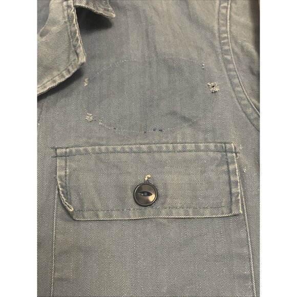 Vintage 50s Size 44 Voisinet Adelmans Chain Sitch Sanforized Union Chore Jacket - Picture 7 of 13